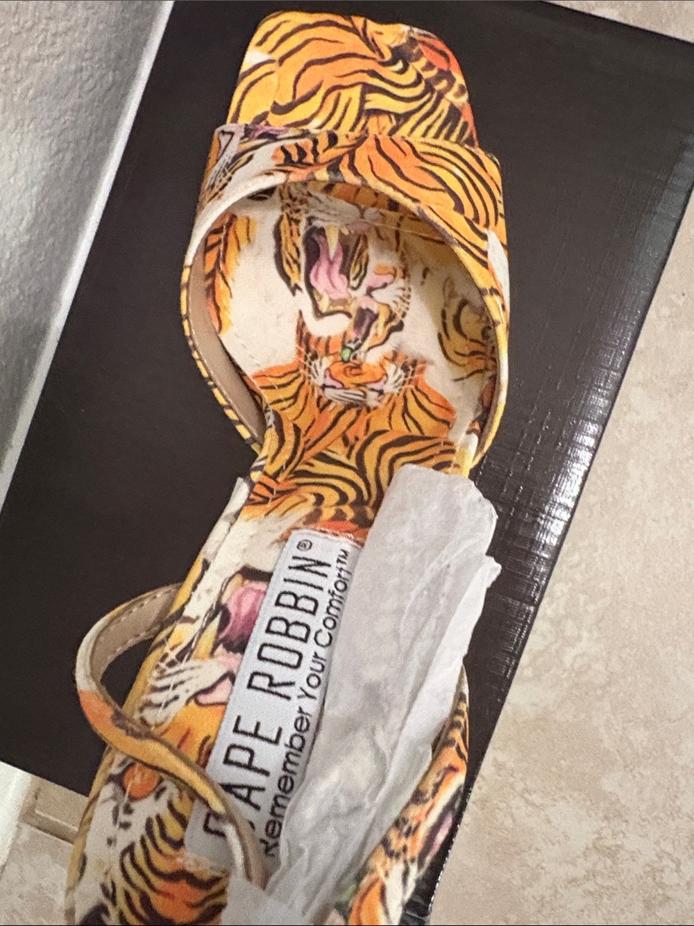Tiger-Print Slingback Block Heels - Picture 8 of 8